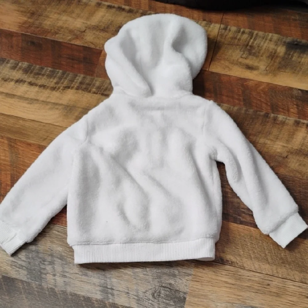 18 Month Boys Carter's White Zip-Up Hoodie